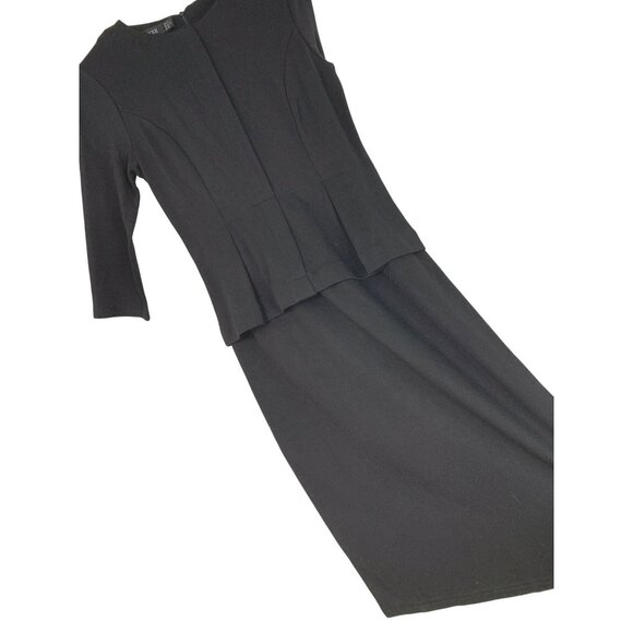 Homeyee Womens Black Peplum Dress Size S US 4 RAA10426 NWOT - Picture 1 of 9